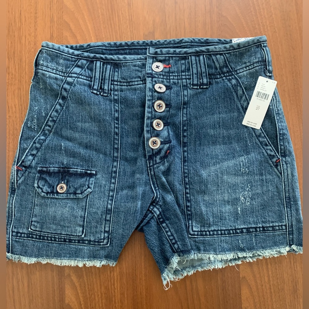 Brand New Never Worn Button Up Anthropology Denim Shorts